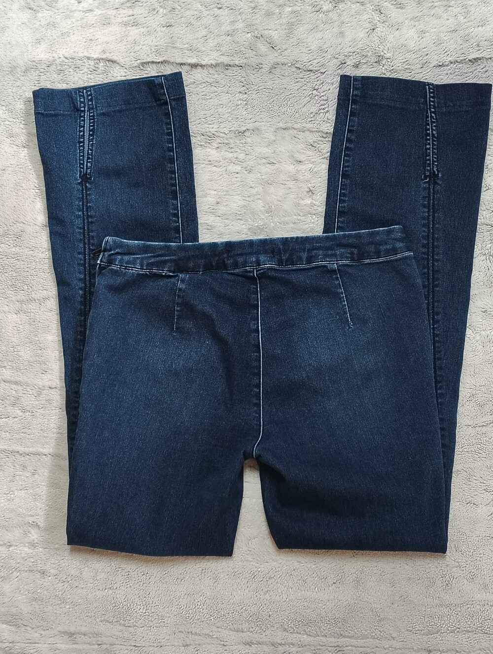 Free People Slim Flare Jeans Front Slit Dark Wash Women's 28 Bohemian Hippie - Picture 8 of 10